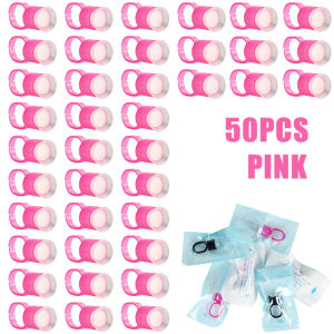 Tattoo Ink Ring Cups Microblading Pigment Glue Rings with Sponge Ink Cups Caps Permanent Makeup Tattoo Eyelash Extensions Cups