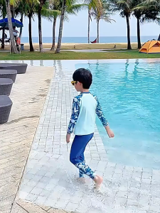 Bộ đồ bơi trẻ em YOUYOU quần bơi co giản 4 chiều áo bơi dài tay chống nắng đi biển đi bơi BD34089Y