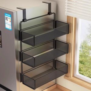 MINGZHIYIFAN | Multifunctional Spice Organizer Side Mount Refrigerator Shelf No Drilling