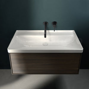 Small Apartment Wall Drain Water Bathroom Cabinet Ceramic Whole Washbin in-Wall No Faucet Hole Washstand Wash Basin Wall-Mounted