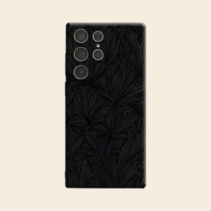 Dark Leaf Texture Luxury Fashion Full Lens Protective Case for Samsung Galaxy S26 S25 S24 A56 A36 Plus Ultra