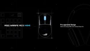 ROG Harpe Ace Mini Wireless Gaming Mouse49g Lightweight AimPoint Pro 42K Optical Sensor -(Black/White)