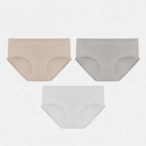Breathable Sport Yoga Seamless Cotton Underwear Womens Full Pure Cotton 7A Antibacterial No Butt Squeezing mid Waist Ladies Triangle Panties