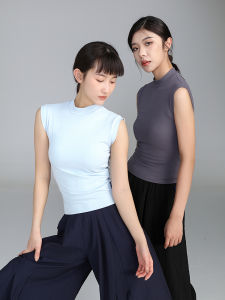 SOLO SHOW | Modern Dance Outfit Slim Fit High Neck Sleeveless Top For Everyday Wear
