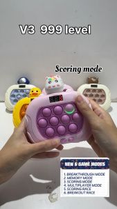 [BUY 1 FREE 1] 999 Level Quick Push Game Console Pop It Whack-A-Mole Electronic Toy Speed Fast Puzzle Fidget Educational Toys for Boys Girls Kids