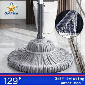 Goldstar Self twisting water mop for dry and wet Multi Function Microfiber Mop Hanging Storage Easy Clean Mop