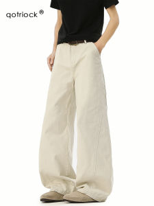 QOTRIOCK | American Casual Loose Straight Wide Leg Pants