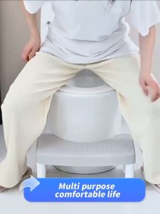 Toilet Stool Thickened Adult Non-Slip Foot Stool Squat Bedpan BathroomToilet Squat Children Footstool foot rest stool ottoman stool