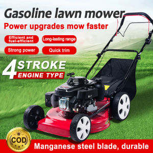 Gasoline Lawn Mower Heavy Duty Original Grass Cutter 4 Stroke Sale Hand Push Type Grass Cutter Household Multi-function Brush Cutter Small Agricultural Lawn Mower Hand Push Lawn Mower Grass Cutter Weeding Artifact