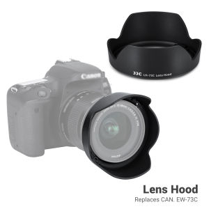 JJC Reversible hoa loa che ống kính hình thay thế EW-73C cho Canon EF-S 10-18 mét f/4.5-5.6 là ống kính STM Tương thức với bản gốc Ống kính Canon Cap