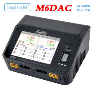 Bộ Sạc Kênh Đôi Thông Minh ToolkitRC M6DAC 2CH AC200W DC700W Với Màn Hình IPS 35 Inch Bộ Sạc Pin Lithium Nhanh Cho Các Mô Hình Hàng Không
