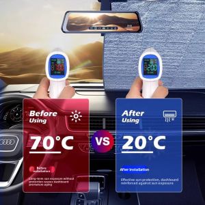 MONLEYTA | Thickened Car Sunshade Windshield Glass Cover Sun Protection Light Blocking Car Cover Half Mask Universal Fit Sunshade Cover