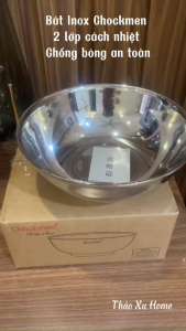 Bát Tô Inox 2 Lớp Chockmen C324 CKM-JY20BLM Âu Trộn Đựng Thực Phẩm Cách Nhiệt Size 20cm