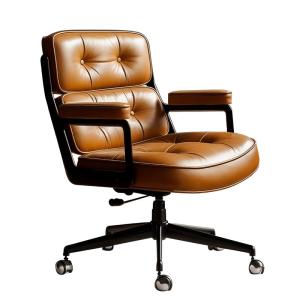 IDESK | Comfortable Long-sitting Vintage Genuine Leather Office Chair