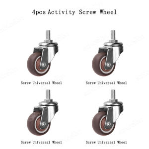 4pcs Furniture Casters Wheels Soft Rubber Swivel Caster Quite Roller Wheels for Trolley Baby Crib Bed Wheels Household Accessory