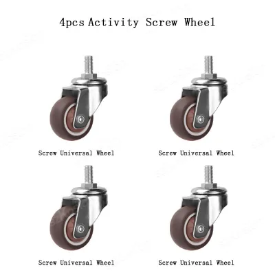4pcs Furniture Casters Wheels Soft Rubber Swivel Caster Quite Roller Wheels for Trolley Baby Crib Bed Wheels Household Accessory