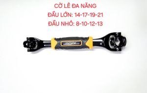 Cờ Lê Đa Năng 8 Đầu Vặn Bu Lông 8 -10-12-13-14-17-19-21mm Khớp Xoay 360° Cán Giữa Bọc Nhựa Chống Trượt