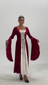2023 New European Royal Court Dress - European Medieval Long Dress Princess Noble Costume Halloween Dress