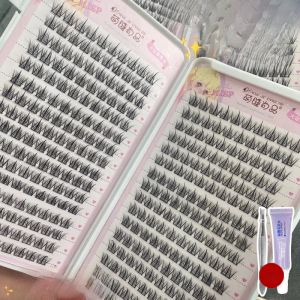 Natural Looking Fake Eyelashes Easy to Use Lazy Girl Three-Step Series Small Devil Cluster Self-Adhesive Eyelashes for Women