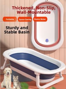 Folding Pet Bath Tub for Cats and Dogs