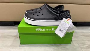 Giày sục crocs chuẩn xịn chống hôi chân nhựa tế bào êm mềm đúc liền khối siêu bền đi mưa lội nước đi biển Crocs band clean clog màu đen