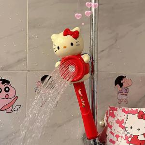 Adorable HelloKitty Handheld Shower Head Cartoon Design Universal Bathing Supplies KT Cat for Children Bathroom Accessories