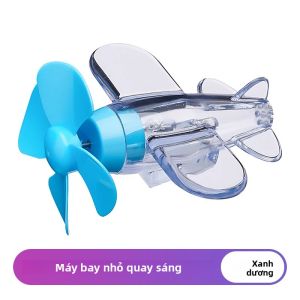 Gương Chiếu Hậu Điện Tử LED Nhiều Màu Sắc SEAMETAL Trang Trí Hình Máy Bay Xoay Được Thiết Kế Máy Bay Chạy Bằng Gió Dành Cho Ô Tô Và Xe Máy