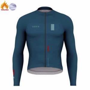 Cobik Man Cycling Maillot Winter Keep Warm Pro Level Cycling Jersey Anti UV Soft Thermal Anti Slip Mens Cycling Clothing