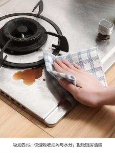 กระดาษซับน้ำมันแบบใช้แล้วทิ้งในครัว ผ้าเช็ดจานซับน้ำ ผ้าเช็ดทำความสะอาดอเนกประสงค์แบบแห้งและเปียก ผ้าถูพื้นสำหรับคนขี้เกียจ อุปกรณ์ทำความสะอาดในครัวเรือน