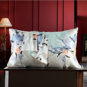 Silk Pillowcase Single Use Envelope Style Beauty Sleep Silk Printed Pillow Cover 48cmx74cm Bedding Accessories