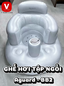 Ghế Hơi Tập Ngồi Cho Bé Ghế Ngồi Ăn Dặm Bơm Hơi Tự Động Chống Ngã Cao Cấp Phong Cách Hàn Quốc Aguard - BB2
