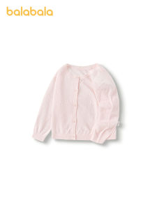 balabala Girls Knit Cardigan Sweater Summer Air Conditioning Shirt