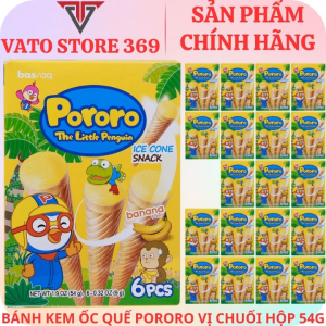 Bánh kem ốc quế PORORO vị chuối hộp 54g