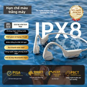 POLVCDG | Tai Nghe Không Dây Chống Nước Dẫn Xương Bluetooth Cho Bơi Lội
