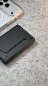 GOOJODOQ 2 in 1 Magnetic Phone Holder Stand or Card Wallet Ultra-Slim Wear Resistant Three Card Slot
