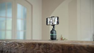 AXNEN | AXNEN P03 Gimbal Selfie Stick for Cellphone and Cameras AI 360 Follow Selfie Stand Face Tracking Desktop Gimbal Gesture Control