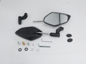 Universal Motorcycle Rearview Mirrors HD 360° Adjustable Anti-Glare Side Mirror for Scooter Honda Yamaha