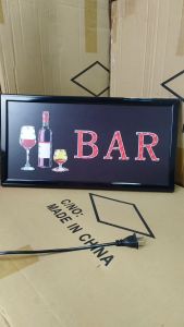 ป้ายไฟLED BAR ป้ายไฟหน้าร้าน เม็ดLED เเบบประหยัดไฟ ป้ายไฟอักษร ตกแต่งหน้าร้าน