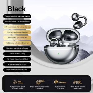 Kebidumei | KEBIDUMEI Open Ear Clip Headphones Bluetooth 6.0 Wireless Earphones Sports Headphones ENC Noise Cancelling Touch Control Earbuds
