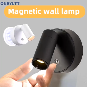 【SG STOCK】Magnetic Base Led Wireless Wall Light Three-Color Stepless Dimming Wall Mounted Spotlight