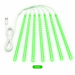 2Pcs Meteor Shower Lights 8 Falling Rain LED Tube String Lights USB Powered 6 Colors  for Garden Patio Christmas Decor