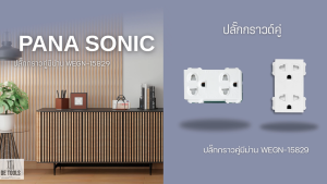 Panasonic ปลั๊กกราวคู่มีม่าน WEGN-15829