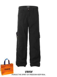 American Military Green Work Pants Mens Spring Summer Loose Straight Leg Vintage High Street Fashion Brand Paratrooper Wide Leg Pants