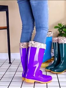 MOMIAN | Waterproof Non-slip Comfortable Wear-resistant Rubber Boots Women Mid-calf