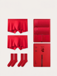 THREEGUN | Red Antibacterial Silk Modal Underwear