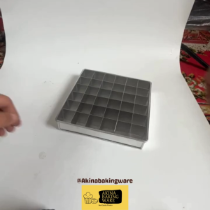 Loyang Sekat Brownies Ukuran 20x20 Tinggi 4cm 20x20x4 Almuniu Anti Lengket Lubang 8 9 16 20 25 30 36