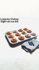 WLW888 Loyang Cetakan Kue Mangkok Kecil 12 Lubang Anti Lengket Mufin Cup Cake