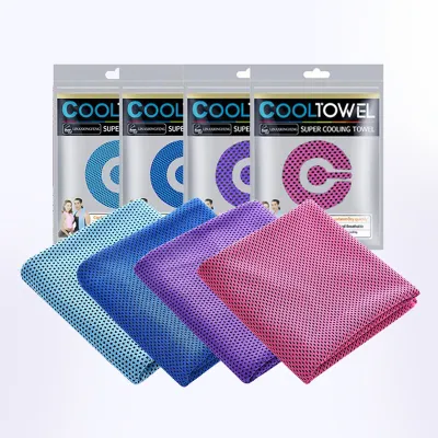 4 Pack Cooling Towels Soft Breathable Ice Cool Towel for Sports & Outdoor Activities Quick Dry Sweat Absorbing Cooling