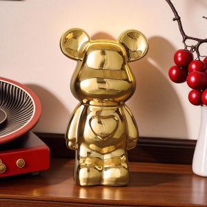 ของตกแต่งบ้าน เสือหมีหวานและรุนแรง ของตกแต่งสำหรับห้องนั่งเล่น ชั้นวางเครื่องดื่มเซรามิกหรูหรา ของตกแต่งบ้านสไตล์การ์ตูน ของตกแต่งบ้านสุดเทรนด์