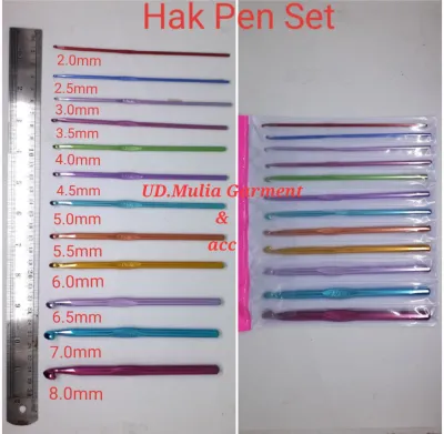 JARUM RAJUT HAK PEN SET ISI 12 PCS 2.00 mm SD 8.00mm